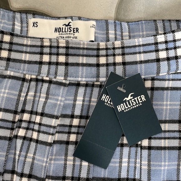 Plad blue and white skirt, ultra high-rise, XS, hollister - Picture 3 of 3